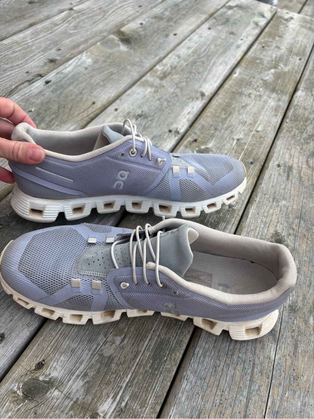 On Running Cloud Sneakers in Lavender Gray